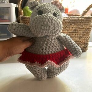 Handmade Crochet Hippo